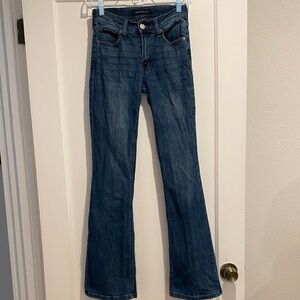 Aeropostale Women's Dark Blue Stretch High Rise Flare Jeans 00